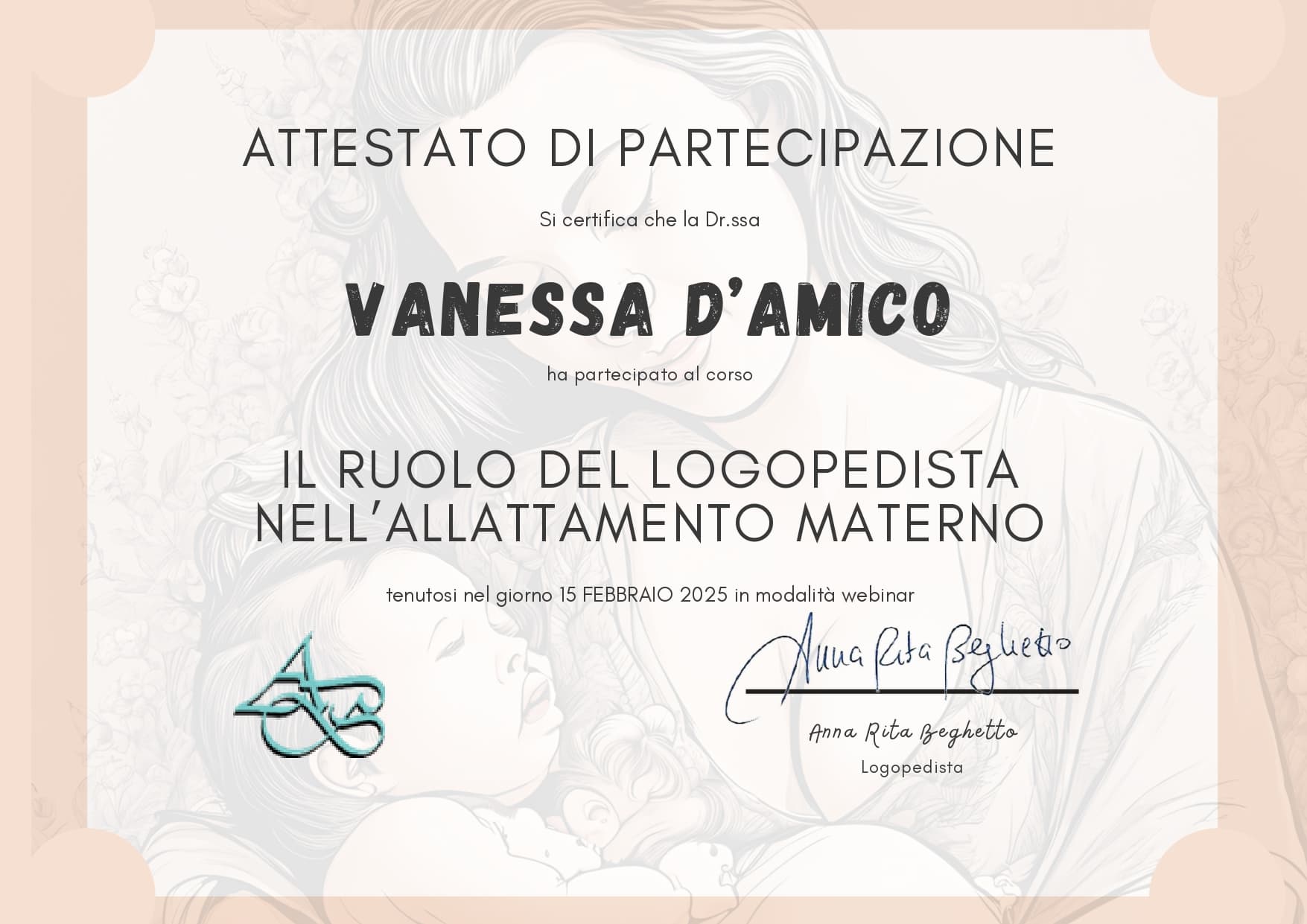 Attestato Allattamento Materno